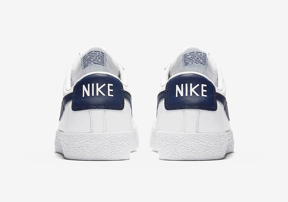 Nike Sb Blazer Low White Obsidian Leather 4