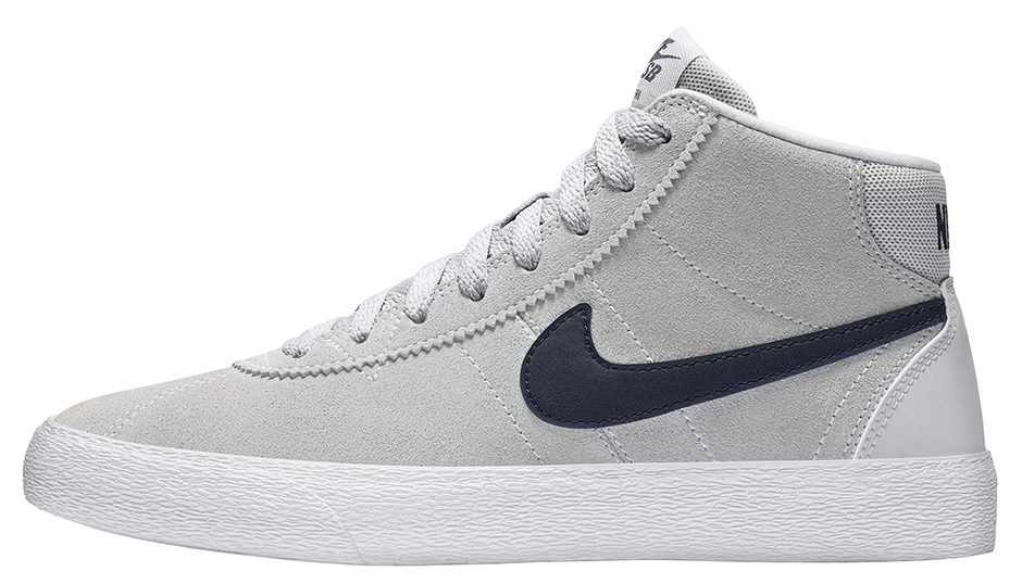 Nike Sb Women Bruin High First Womens Skate Shoe Grey 923112 041