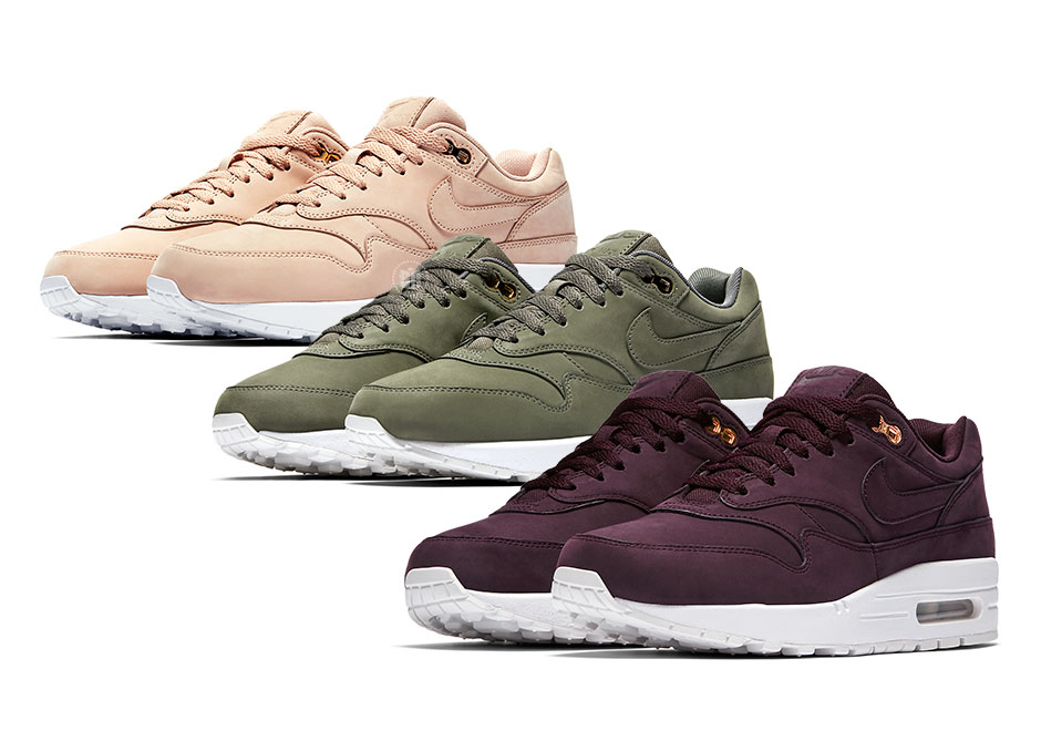 Tonal Nubuck Uppers Appear On The Nike Air Max 1 Premium For Women