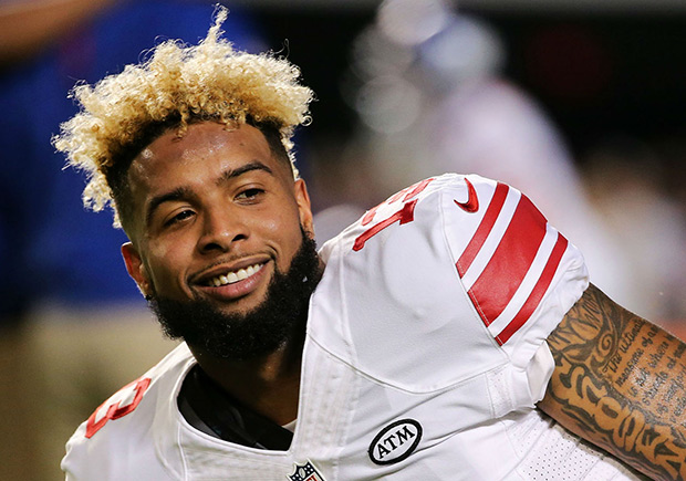 Odell Beckham Jr. Has Supreme Uptempo Inspired Nike Cleats for Pregame