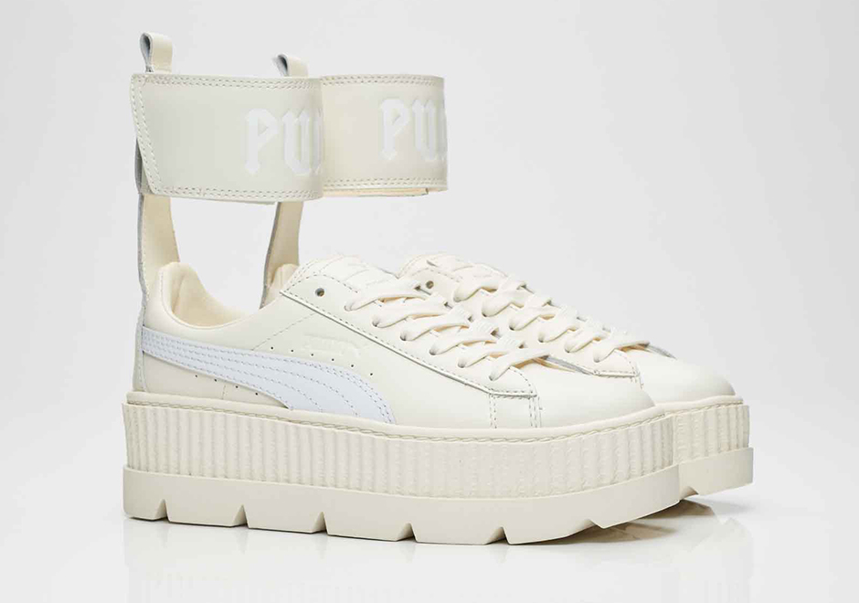 Rihanna Puma Fenty Ankle Strap Platform Sneaker Cream 1