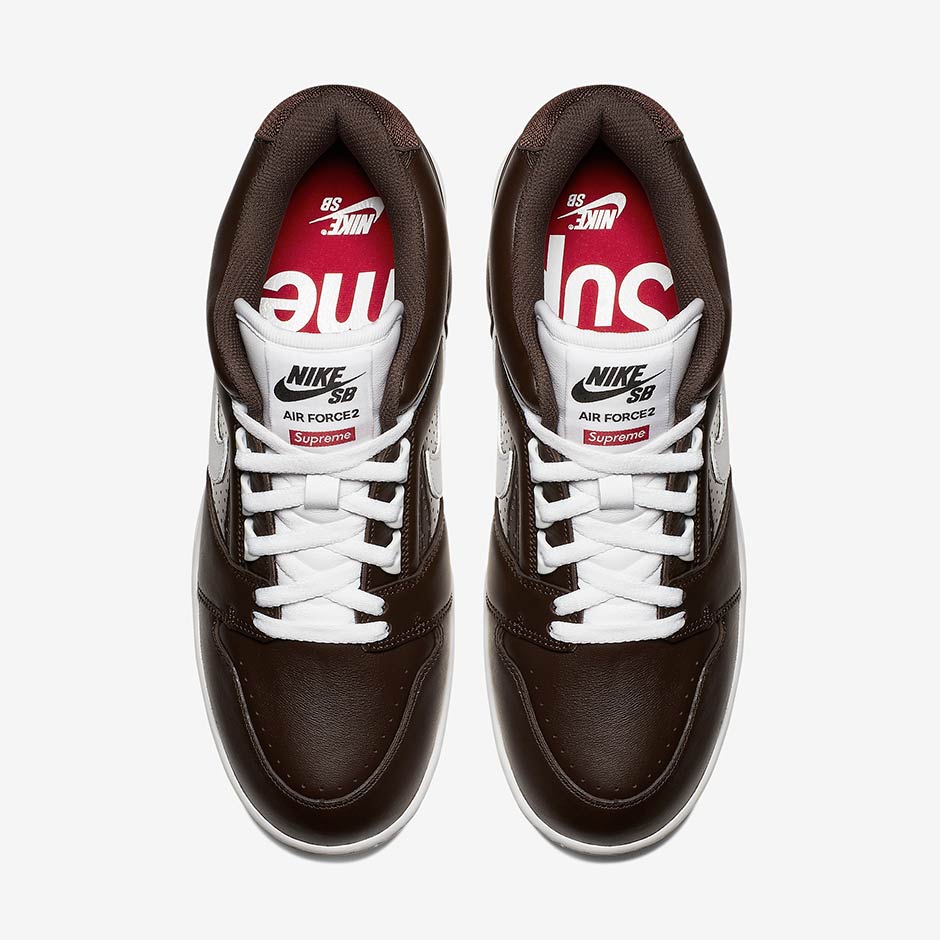 Supreme Nike Sb Air Force 2 Low Brown 2