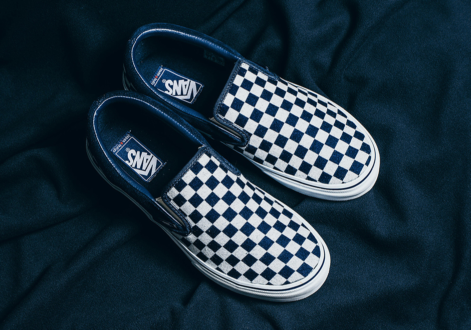 Vans Japan Indigo Checker Slip On 2