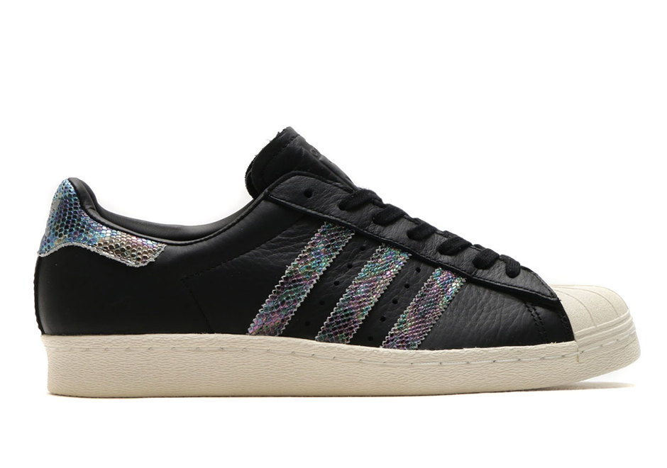 Adidas Superstar Iridescent Snakeskin Black Leather Bz0147 1