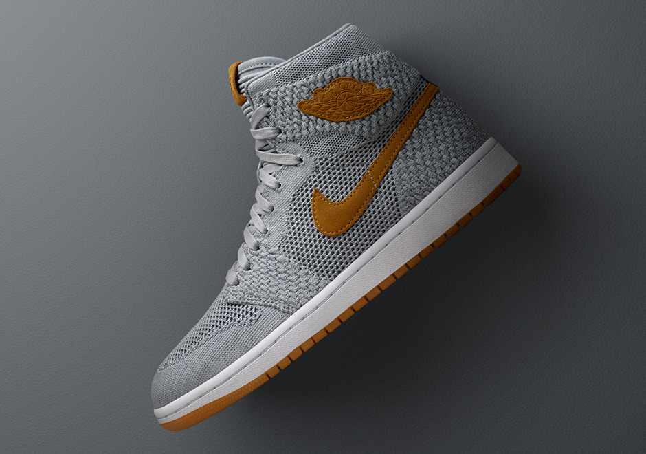 Official Images Of The Air Jordan 1 Flyknit "Wolf Grey"