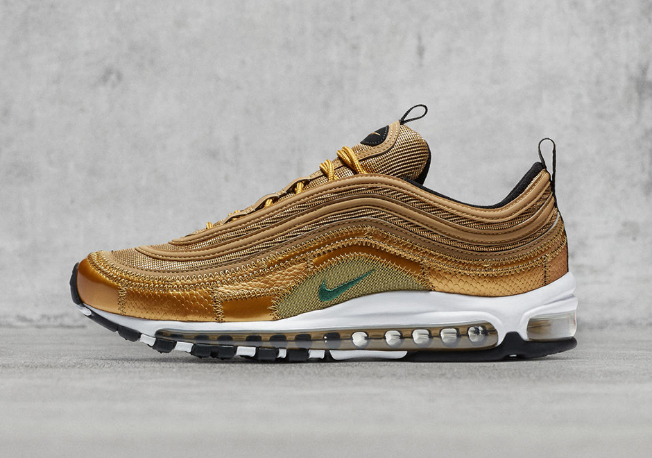 Cristiano Ronaldo Nike Air Max 97 Gold Patchwork Aq0655 700 1