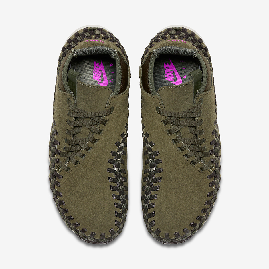 Nike Air Footscape Woven Cargo Khaki Hyper Violet Suede 3