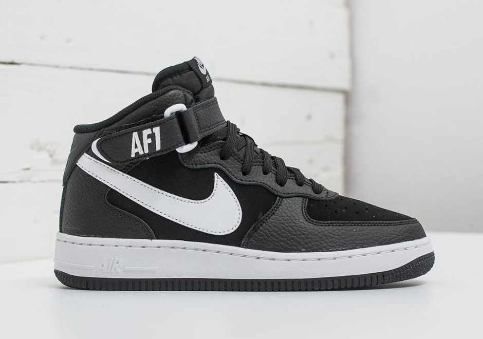 Nike Air Force 1 Mid Black White 314195 038 2
