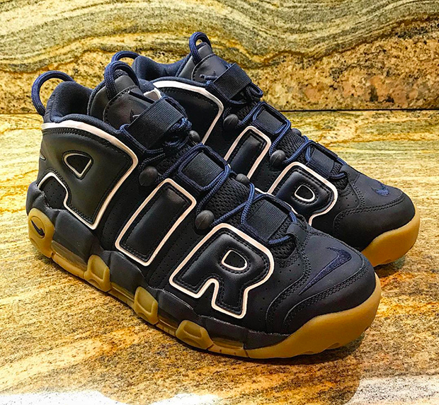 Nike Air More Uptempo Navy Gum Sample 2