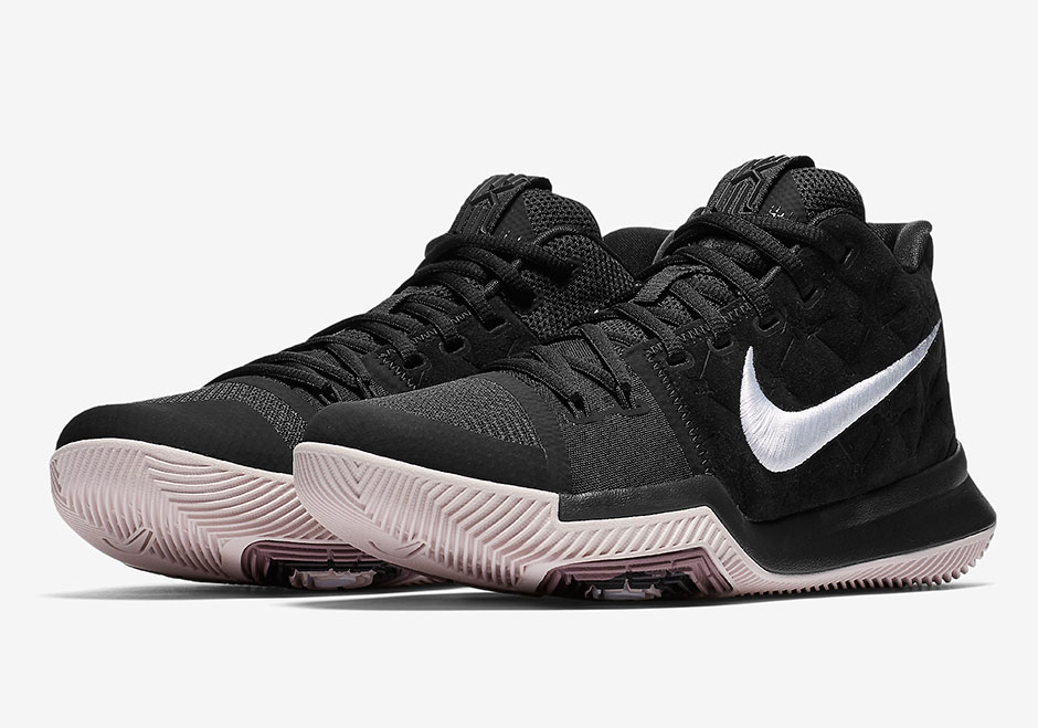 Nike Kyrie 3 Suede Black White Silt Red 0