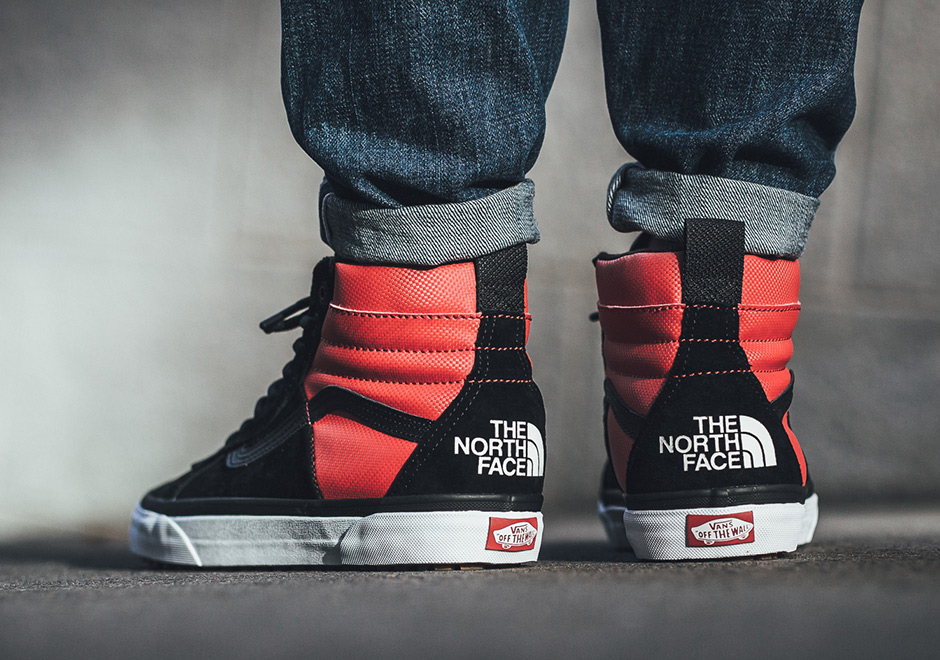 North Face Vans Sk8 Hi Red Black 21