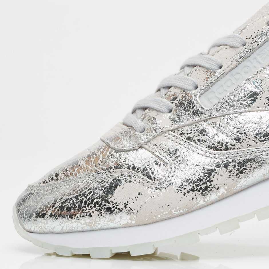 Reebok Classic Leather Silver Metallic Bs6785 6