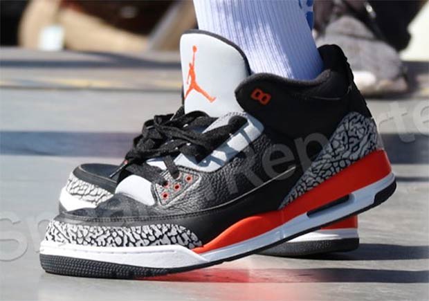 Russell Westbrook Air Jordan 3 Pe Black Cement Orange 0