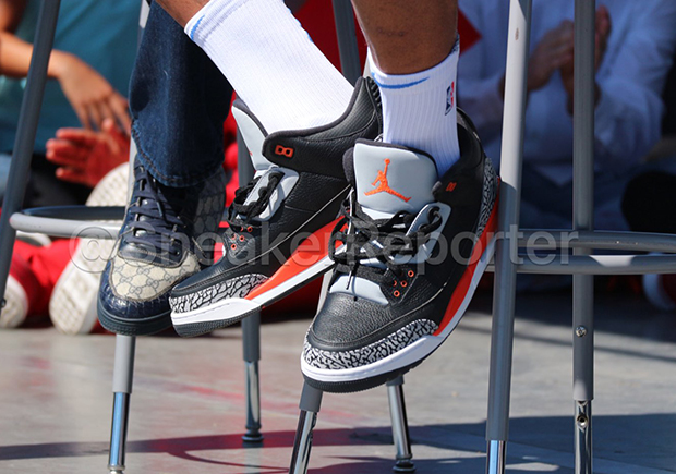 Russell Westbrook Air Jordan 3 Pe Black Cement Orange 1