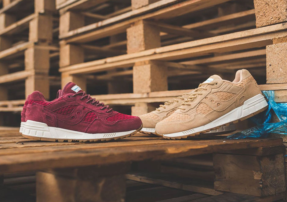 Saucony Shadow 5000 Woven Red Tan 1