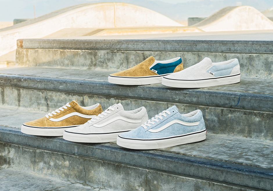 Vans Adds A Retro Feel To The Old Skool and Slip-On In Fuzzy Suede And Vintage Colors