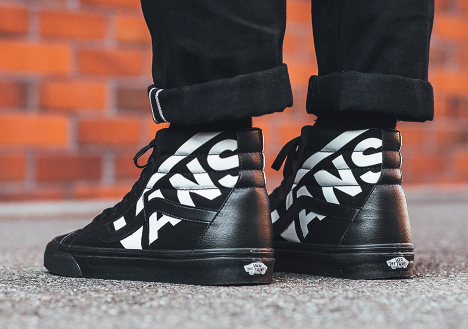 Vans Superimposed Lettering Black Sk8 Hi 1