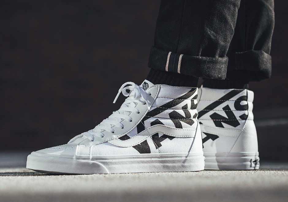 Vans Superimposed Lettering White Sk8 Hi 2