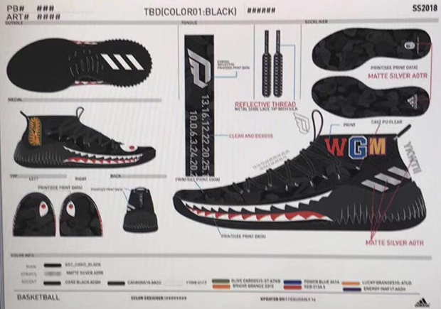 Adidas Dame 4 Bape Black Camo