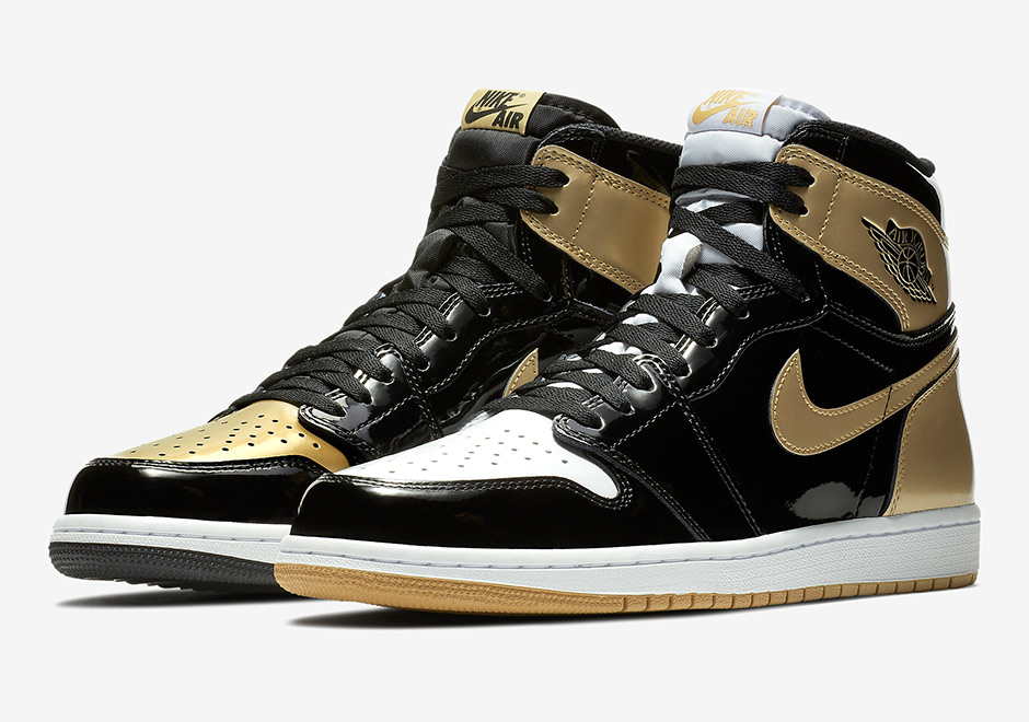 Air Jordan 1 Top 3 Black Gold 861428 001 1 1