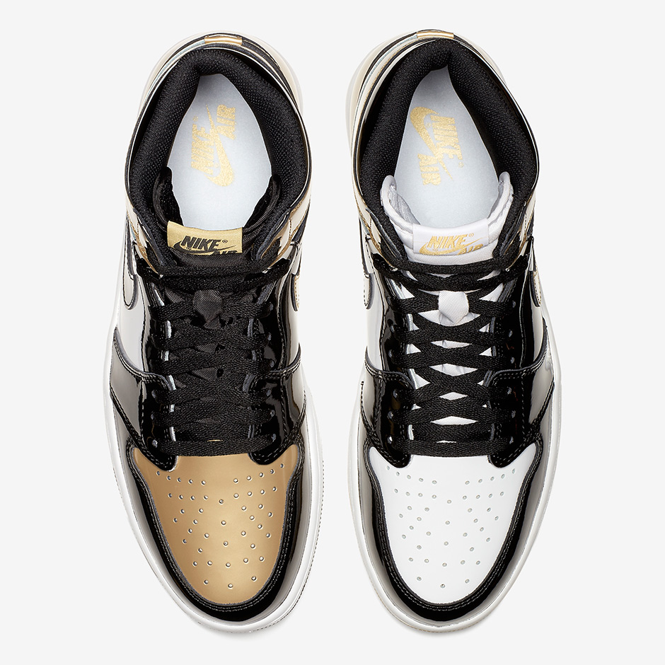 Air Jordan 1 Top 3 Black Gold 861428 001 2