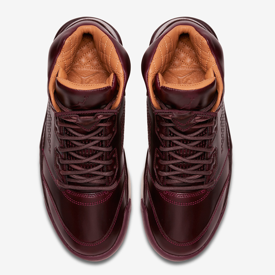 Air Jordan 5 Premium Bordeaux 881432 612 Official Images 5