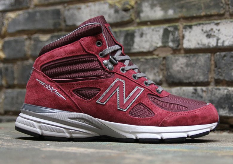 New Balance 990v4 Mid Releases In Burgundy Pigskin