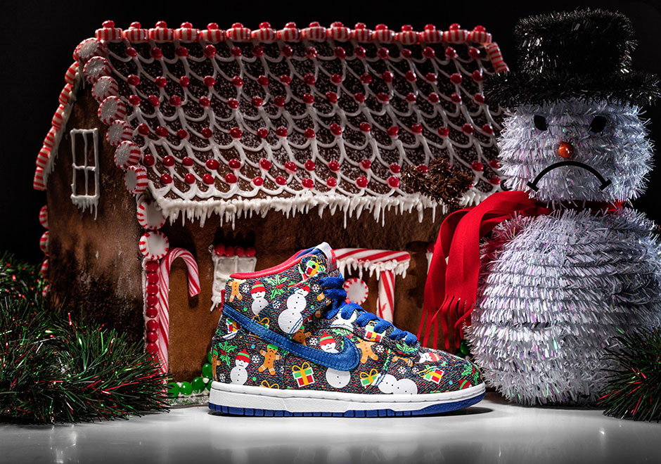 Nike Sb Dunk High Concepts Christmas Ugly Sweater Kids 1