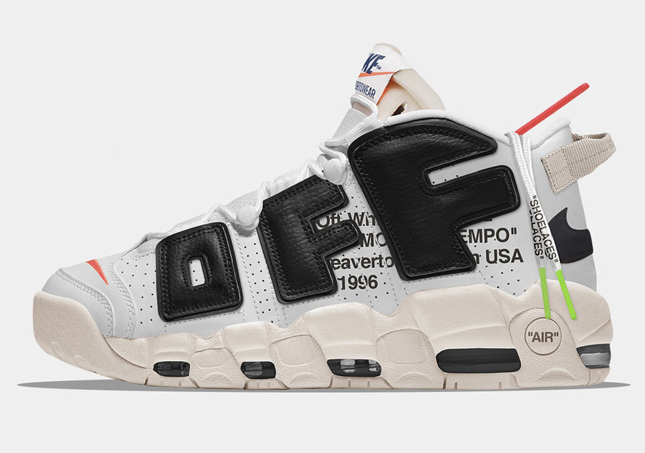 Off White Nike Uptempo Custom The Golden Shape 2