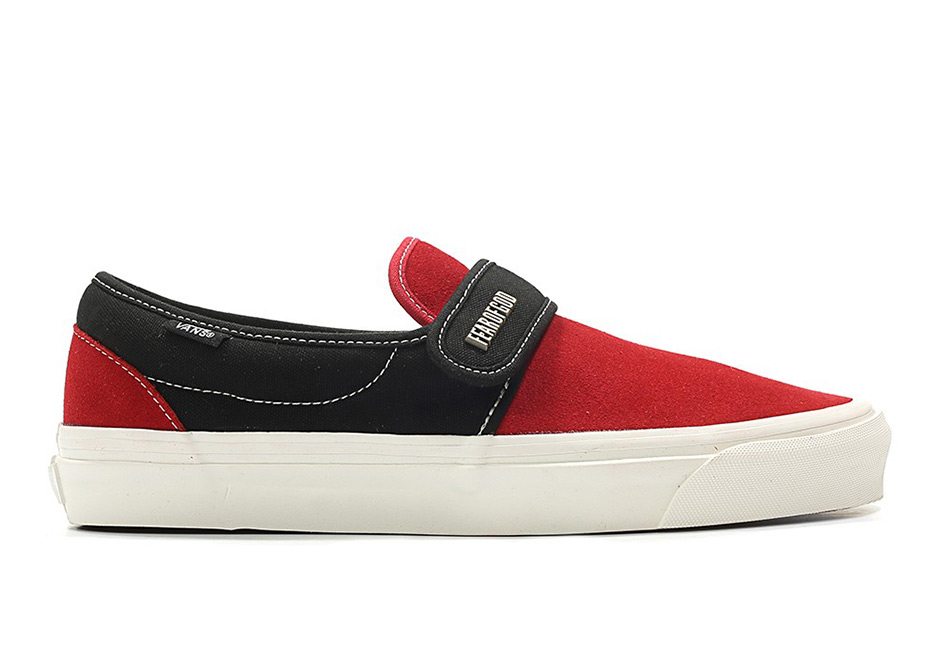 Vans Fear Of God Slip On Red Black 1