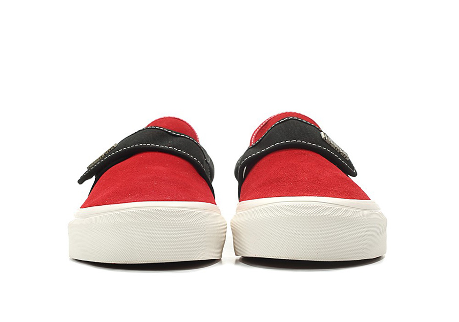 Vans Fear Of God Slip On Red Black 3