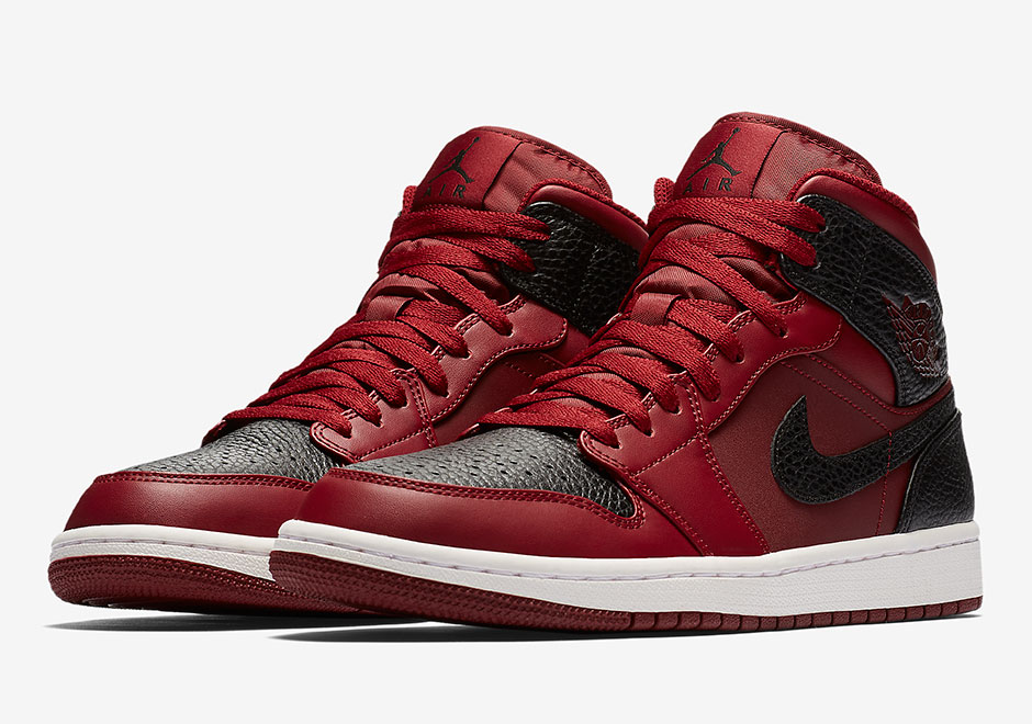 Air Jordan 1 Mid "Reverse Banned" Features Tumbled Leather