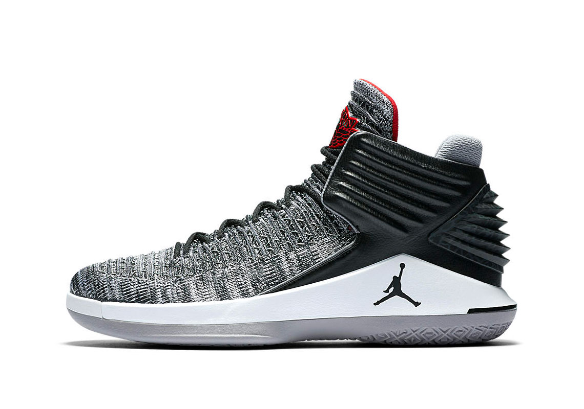 Air Jordan Xxxii Black University Red White Cement Grey Aa1253 002 2