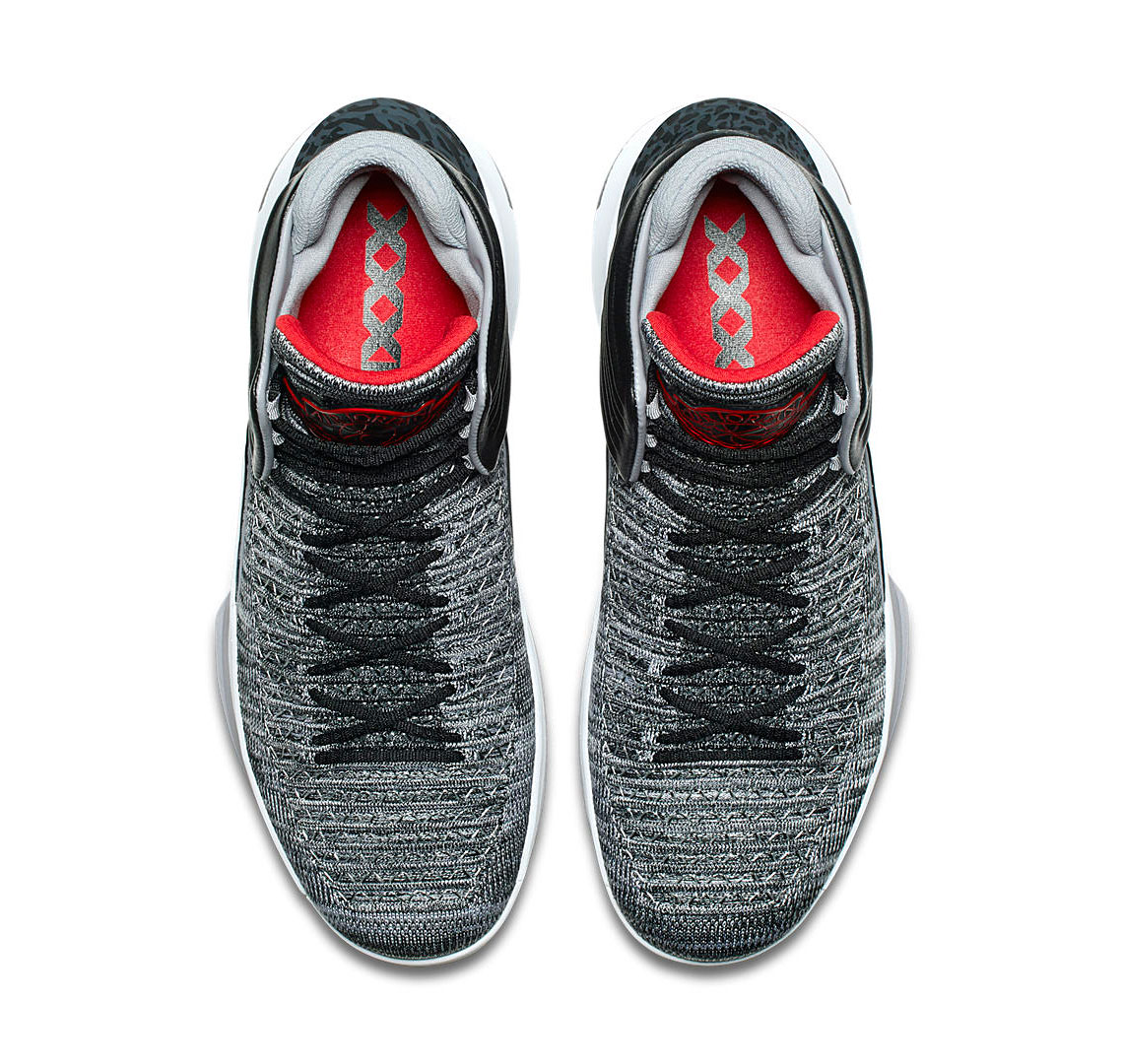 Air Jordan Xxxii Black University Red White Cement Grey Aa1253 002 4