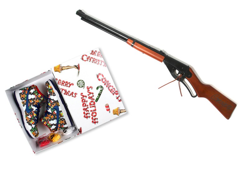 Concepts Celebrates Release Of “Ugly Christmas Sweater” Dunk With Limited Edition Red Ryder BB Gun