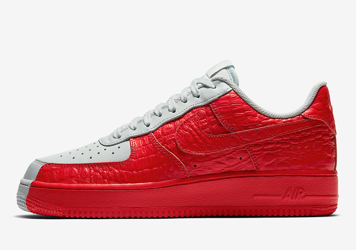 Nike Af1 Low Split Crimson 2