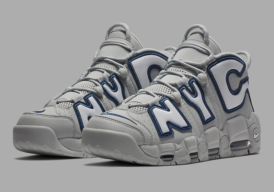 The Nike Air More Uptempo "NYC" Gets Fitted In Yankees "Away" Colors