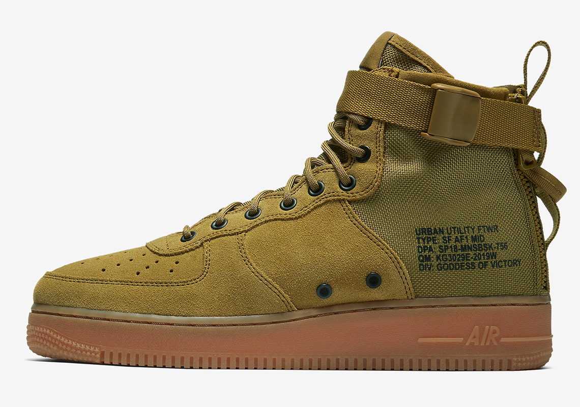 Nike Sf Af1 Mid Olive Gum 917753 302 4