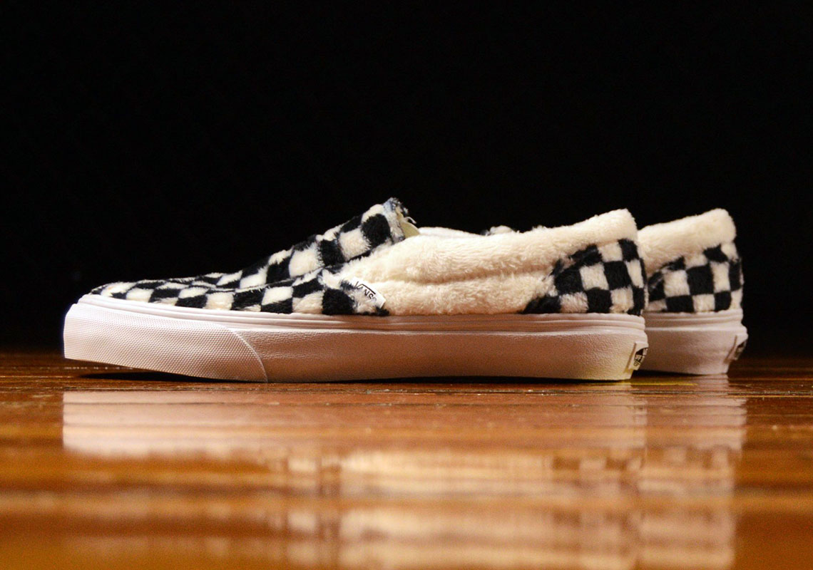 The Vans Checkboard Slip-On in Sherpa Fleece Is Perfect For Winter