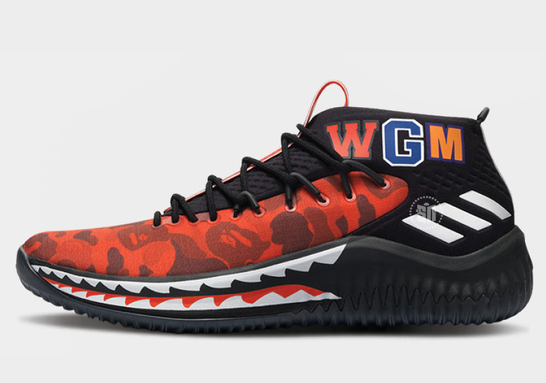 Adidas Bape Dame 4 Red All Star