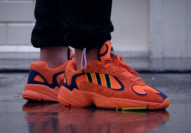 Adidas Yung 1 On Foot Photo Orange Navy Yellow 3