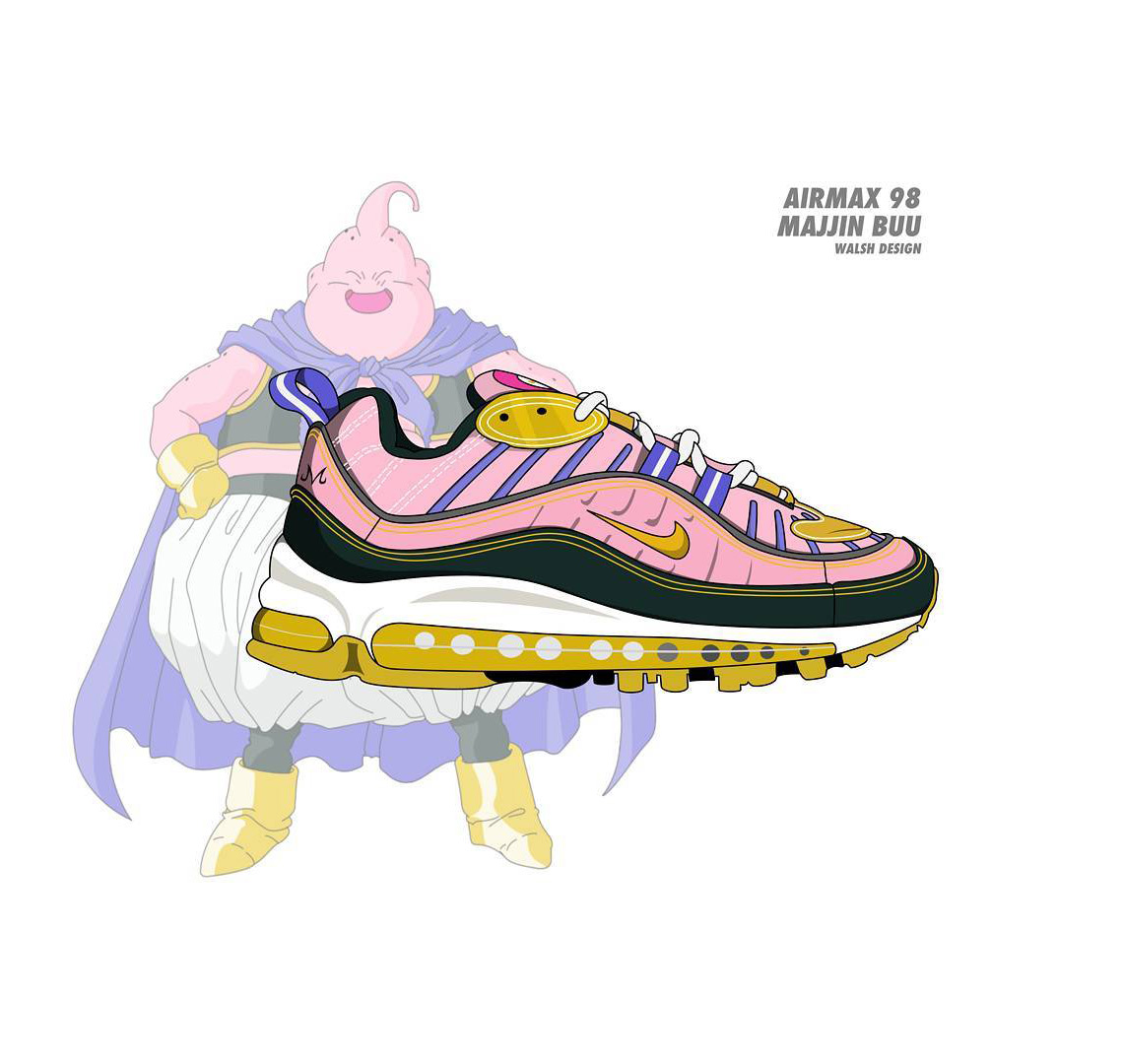 Dragonball Z Nike Collaboration Majin Buu Air Max 98