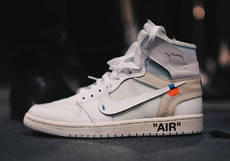 OFF WHITE x Air Jordan 1 In White Debuts At Paris Runway Show