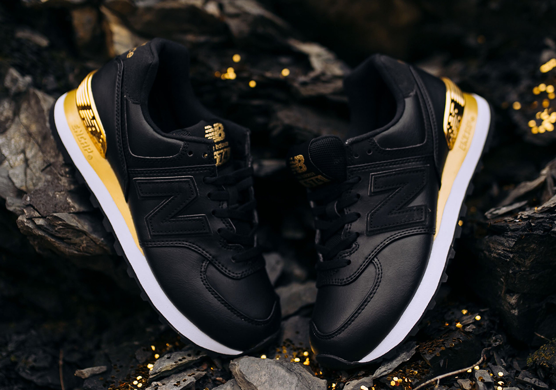 New Balance Black Metallic Gold Wmns Available Now 2