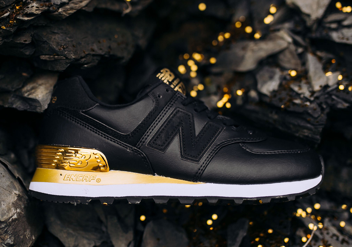 New Balance Black Metallic Gold Wmns Available Now 3