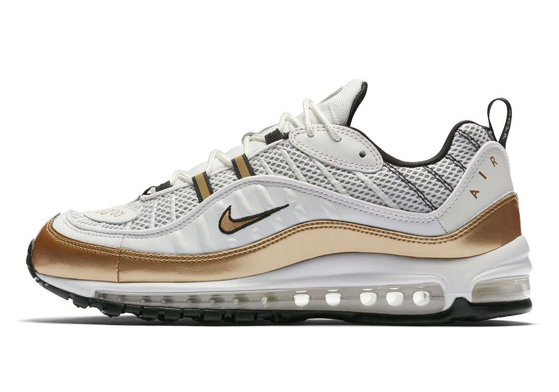 Nike Air Max 98 Uk White Gold 2