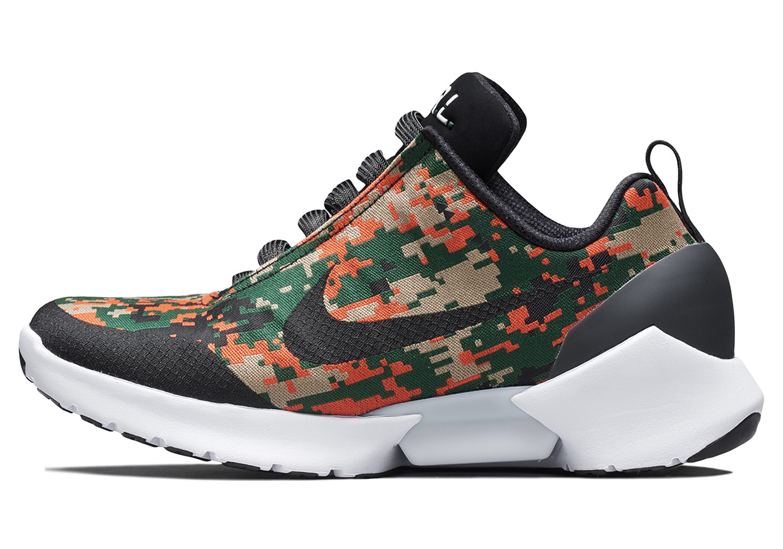 Nike Hyperadapt Digi Camo Olive Flak Black Orange Peel Squadron Green 3