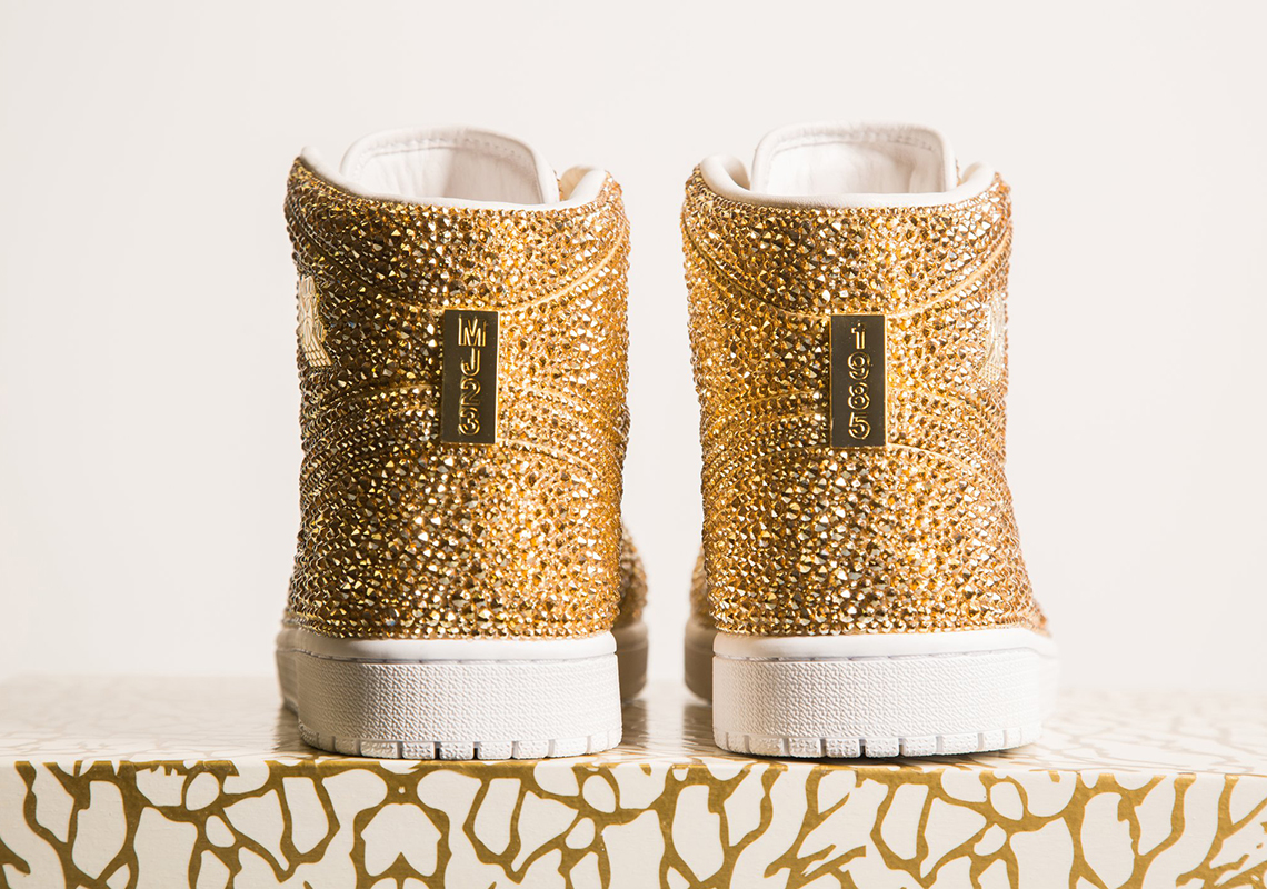 The Dan Life Air Jordan 1 Gold Crystals 2