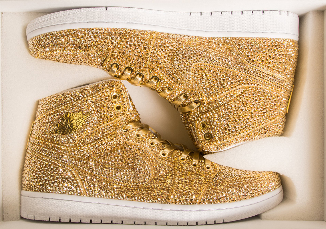 The Dan Life Air Jordan 1 Gold Crystals 3