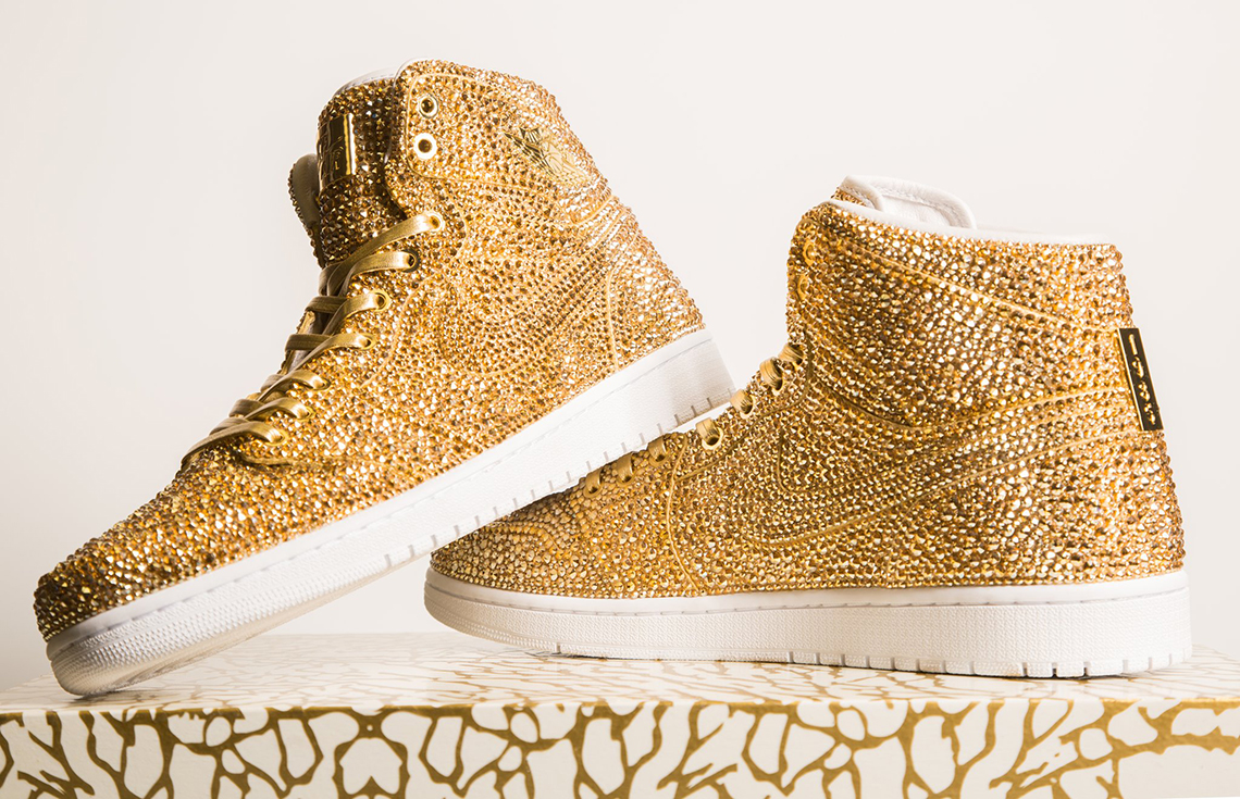 The Dan Life Air Jordan 1 Gold Crystals 4